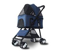 Poussette de luxe divisée pour animaux de compagnie pour chiens/chats de petite et moyenne taille Poussette 3 en 1 pour chat bon marché/valise pour animaux de compagnie/berceau de siège de voiture p