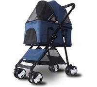 Poussette de luxe divisée pour animaux de compagnie pour chiens/chats de petite et moyenne taille Poussette 3 en 1 pour chat bon marché/valise pour animaux de compagnie/berceau de siège de voiture p