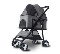 Poussette de luxe divisée pour animaux de compagnie pour chiens/chats de petite et moyenne taille Poussette 3 en 1 pour chat bon marché/valise pour animaux de compagnie/berceau de siège de voiture p