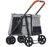 Poussette de luxe pour grand chien, poussette pour grands chiens, poussette pour animaux de compagnie de qualité supérieure, poussette à 4 roues pour chat, chien et autres chariots de transport plia