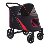 Poussette de luxe pour grands chiens, équipement pour animaux de compagnie, poussette pour chiens de grande taille, poussette pour animaux de compagnie de qualité supérieure, poussette à 4 roues pour