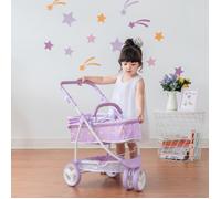 Poussette de poupée 2-en-1, Teamson Kids, violet, 56 X 41 X 70