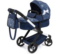 Bayer Design 17073AB Landau pour poupée Combi Xeo, Poussette de poupée, réglable en Hauteur, Convertible, Sac, Bleu