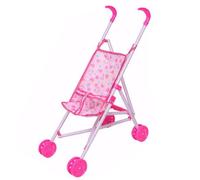 Poussette de poupée bébé 9, 84 x 19, 29 x 20, 87 pouces Poussette de poupée pliable bébé pour poupées avec cadre robuste jouet pour les tout-petits garçons, filles, cadeaux fête pour petits enfants