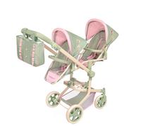 Poussette de poupée Chaise jumelle Multiposition Pliable avec Sac Botanic DeCuevas 90868