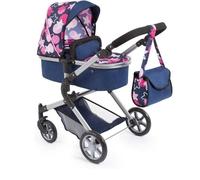 Poussette de poupée City Neo bleue avec des étoiles roses