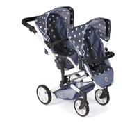 Poussette de poupée Linus Duo Bleu étoiles