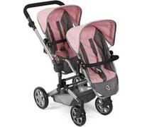 Poussette De Poupée Linus Duo Mélange Gris-Rose