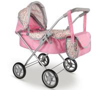 Poussette de poupée Malplay pliable visière réglable en profondeur motif fleu...