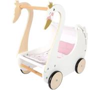 Poussette de poupée - SMALL FOOT BY LEGLER - 12283 - Bois massif - Textiles lavables - Multicolore