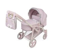 De Cuevas Toys Poussette de poupée Sophie 3x1 pliable pour poupées jusqu'à 48 cm Rose
