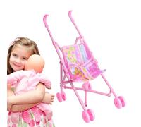 Poussette de pour poupées de bébé | Jouet de jeu de rôle pour fille, adorable poussette de interactive pour jeux de rôle à la maison, à la maternelle et au groupe de jeu