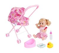 Poussette de, Poussette de pour - Faire Semblant de Jouer à la | Accessoires de compacts pour avec Poussette, Ensemble de Jeu de crèche pour Anniversaire, fête des, pâques