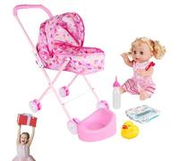 Poussette de, Poussette de pour - Faire Semblant de Jouer à la | Accessoires de pour réalistes et compacts avec Poussette, Ensemble de Jeu de pour la journée des, pâques, Anniversaire