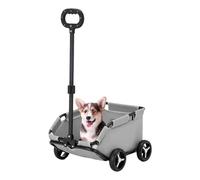Poussette de transport pour animaux de compagnie - Chariot à roulettes | pour chien, léger et pliable | Chariot de transport compact et respirant durable pour petits chiens, chiots, chats