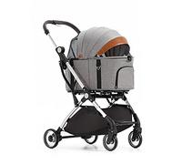 Poussette de transport pour animaux de compagnie pour chats et chiens, poussettes pour chiens de petite et moyenne taille, poussette pour chien séparable, chariot de voyage léger et pliable à 4 roue