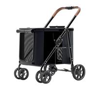 Poussette de voyage for animaux de compagnie, chariot pliable, poussettes for chiens de grande taille, poussette for chien de compagnie pliante, grand espace, poussette de luxe multi-transport for cha