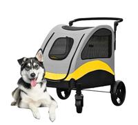Poussette de voyage for chien, landau for plusieurs animaux de compagnie, poussettes for chiens de grande taille/chats, poussette for animaux de compagnie for chats handicapés, poids supportant 130 lb