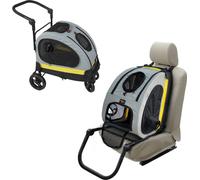 Poussette de voyage portable pour animaux de compagnie, design pliable, capacité de charge de 20 kg, Comme image