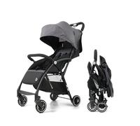 Poussette de voyage pour bébé - Poussette portable - Poussette de voyage pliable - Cadre en aluminium - Voiture paysage haute pour nouveau-né - Légère - Pliable - Gris