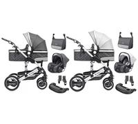 Poussette Deluxe 3-en-1 de VESKA® : Argent - Anthracite