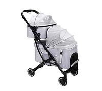 Poussette Double Couche for Chien for 2 Chats, Poussette for Animal Domestique, Poussette for Chien et Chat, Transport de Voyage détachable à Deux Couches, Poussette for Chien, idéale for Les Animaux