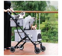 Poussette double couche pour animaux de compagnie Équipement pour animaux de compagnie Landau pour chien et chat Poussettes légères pour animaux de compagnie pour chiens et chats Poussette amovible