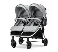 Poussette Double Duo Lorelli Gris avec Sac Jusqu'à 22 kg