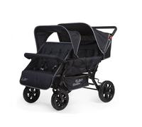 CHILDHOME Poussette pour 4 enfants Noir CWTB2