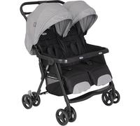 Graco DuoRider Poussette double légère, de la naissance à environ 3 ans (0-15 kg), dossiers réglables, pliable, grand panier de rangement, gris, Steeple Gray