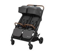 Bebeconfort Mane, Poussette Double, 0+ à 22 kg, Pliage Automatique, Inclinable À Plat, Arceau Pivotable, Harnais 5 Points, Fenêtre En Filet, Housse De Pluie, Sac De Courses (8 kg), Mineral Graphite