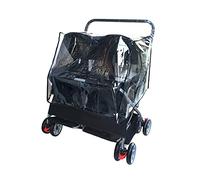 Poussette double pour chien de taille moyenne, poussette pour chien, poussette à deux places pour chiens, chats et plus encore, poussette légère pliable pour voyage pour chien (coul