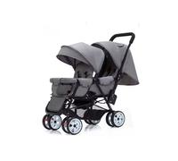 Poussette double pour jumeaux - Gris