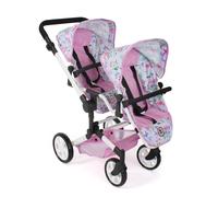 Poussette double pour poupées Linus Duo Flowers