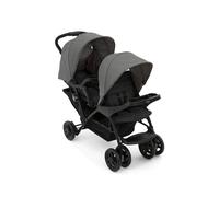 Graco Stadium Duo® Poussette double, de la naissance à environ 3 ans (0-15 kg), utilisable aussi avec une nacelle, dossiers réglables, pliable, grand panier de rangement, plateaux-repas, Titanium