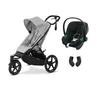 Poussette duo Avi Spin Fog Grey + Siège auto Aton B2 i-Size