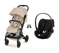 Poussette duo Beezy 4 compacte Almond Beige avec siège auto Cloud G3 i-Size