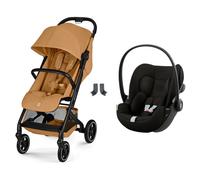 Poussette duo Beezy 4 compacte Cinnamon Yellow avec siège auto Cloud G3 i-Size