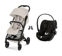 Poussette duo Beezy 4 compacte Dune Grey avec siège auto Cloud G3 i-Size