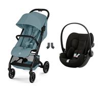Poussette duo Beezy 4 compacte Stormy Blue avec siège auto Cloud G3 i-Size