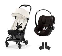 Poussette duo Coya Off White châssis Matt Black + Cloud G i-Size
