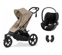 Poussette DUO CYBEX Avi Spin - Almond Beige - Cloud T Sepia Black Almond Beige