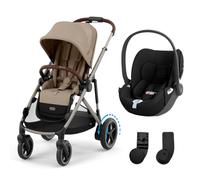 Poussette duo e-Gazelle S Almond Beige + Siège auto Cloud T i-Size