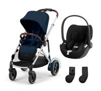 Poussette duo e-Gazelle S Ocean Blue + Siège auto Cloud T i-Size