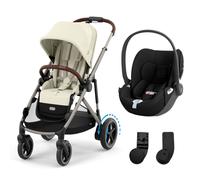Poussette duo e-Gazelle S Seashell Beige + Siège auto Cloud T i-Size