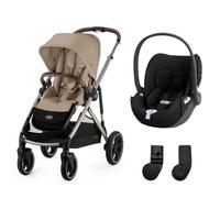 Poussette duo Gazelle S Almond beige + Siège auto Cloud T i-Size