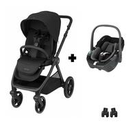 Poussette duo Oxford + siège auto Pebble 360 Twillic Black