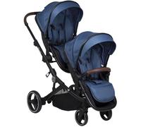 Poussette duo pour jumeaux Twinner bleu