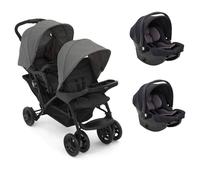Poussette duo Stadium double Titanium + 2 sièges auto SnugEssentials Midnight