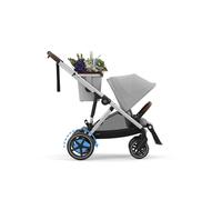 Poussette e-Gazelle S Stone Grey châssis silver